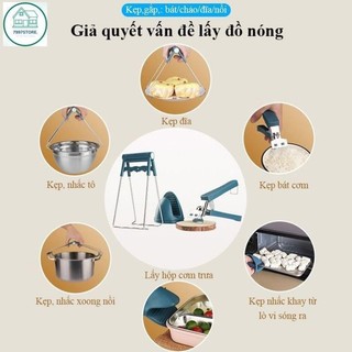 Bộ gắp đồ nóng, kẹp nhấc bát đĩa, bao tay silicon chống bỏng, TIỆN ÍCH