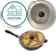 Bảo vệ an toàn khi chiên rán với tấm đậy chảo ngăn bắn dầu mỡ. Tiện Ích