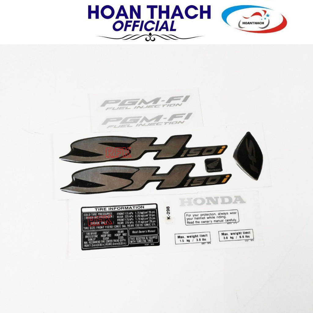 Bộ Tem Chữ Sh Màu Bạc Và Thông Số Decal Dán Xe Sh Ý đời 2008 HOANTHACH ...