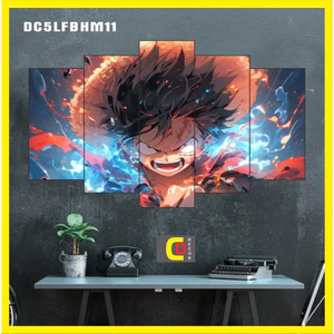 Bộ 5 Tấm Tranh Tráng Gương Ghép Decor LUFFE GEAR 5 - ZOLO - ĐÀO HẢI TẶC - ONE PIECE Dán Tường Kèm Keo 3M siêu bám dính