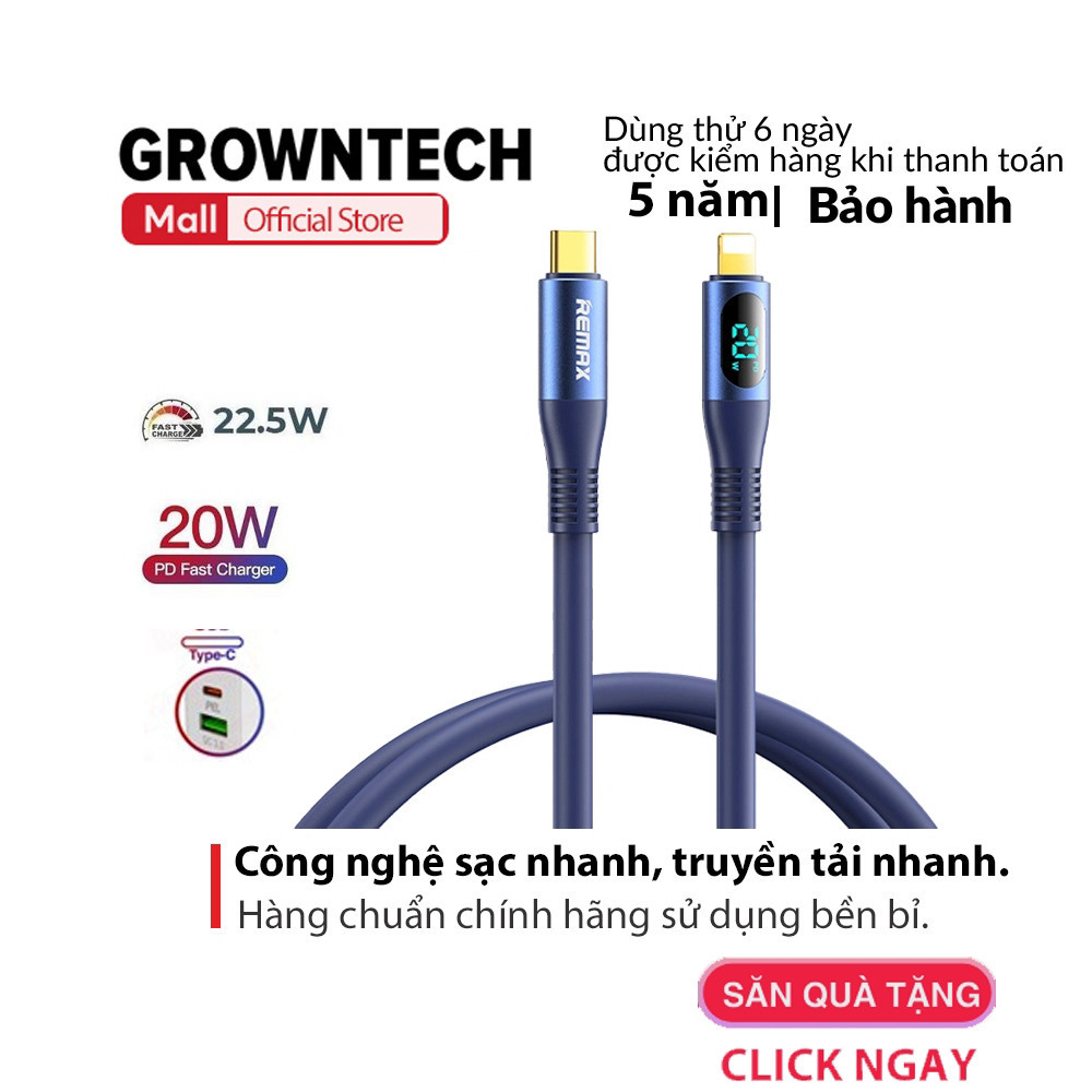 Cáp sạc nhanh chính hãng siêu bền typeC to LN Remax RC-C031 hỗ trợ 20W ...