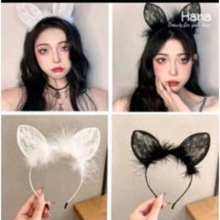 Bờm Tóc Cài Tóc Tai Mèo, Tai Gấu, Tai Sóc Sexy Ren PK01 Băng Đô Dễ Phối Đồ Ngủ Nữ Gợi Cảm Cosplay Quyến Rũ