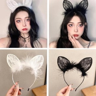 Bờm tai mèo tai thỏ ren sexy PK01 Băng đô Cài tóc tai sóc, tai gấu phối đồ ngủ nữ gợi cảm cosplay quyến rũ
