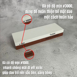 Đá Mài Dao Nhật Bản Toishi – Hai Mặt Mài Sắc, Đế Cao Su Chống Trượt, Chính Hãng!