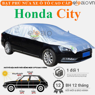Bạt phủ nửa nóc kính lái xe ô tô Honda City 3 lớp - OTOALO