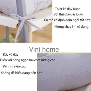 đệm ngồi bệt vuông kiểu nhật 40*40, đệm có dây buộc, đệm ghế văn phòng