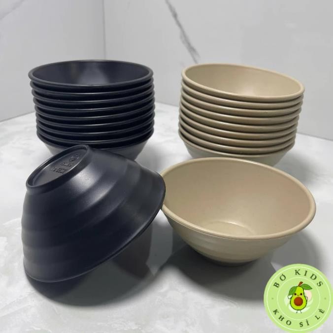 AMIZIN Tô loe chuyên dụng cho nhà hàng cao cấp Melamine, Bát loe miệng 11cm và 12cm, Bát ăn chè, mỳ, cháo AMIZIN