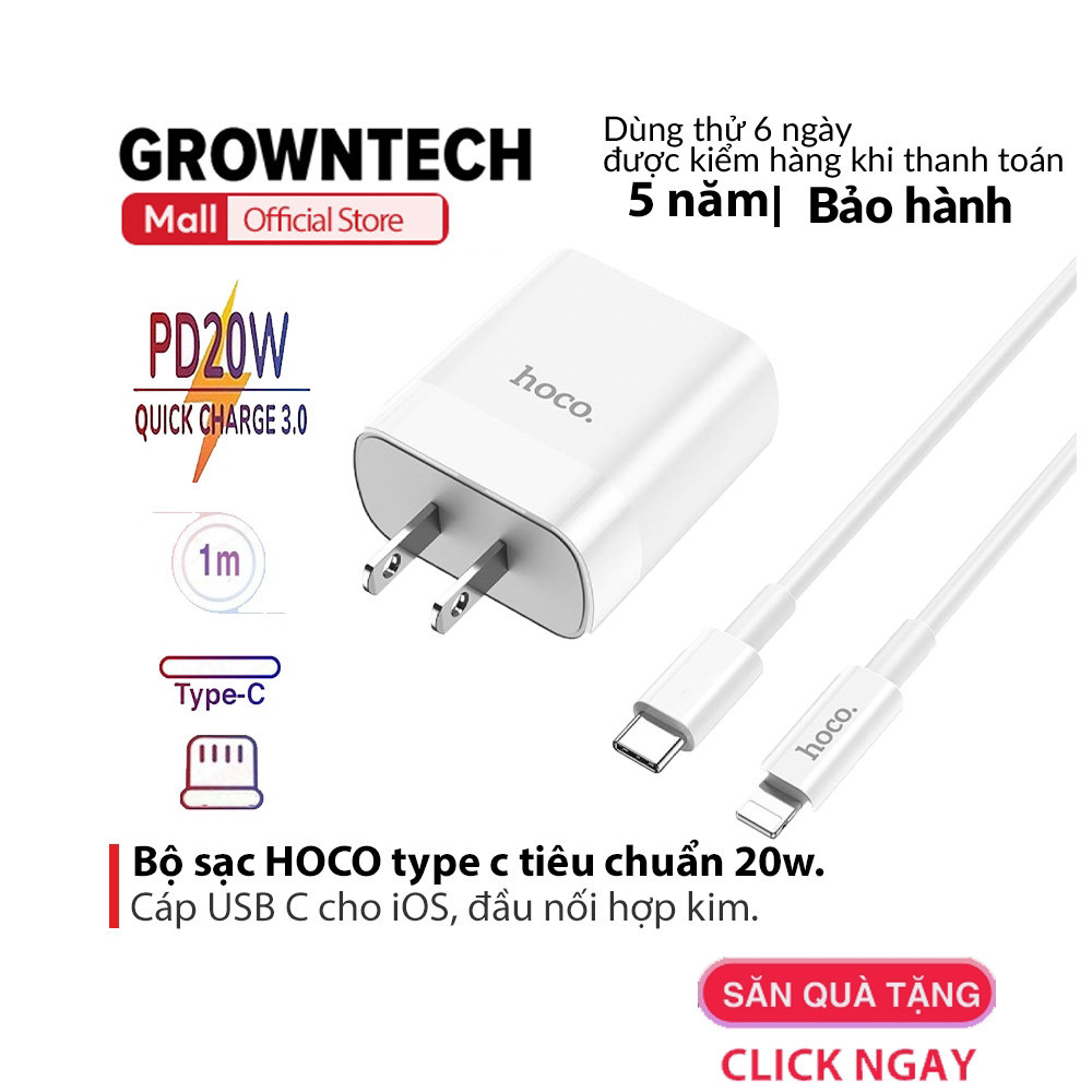 Bộ sạc HOCO type c tiêu chuẩn pd20w dòng 2024 c104a hỗ trợ sạc nhanh ...
