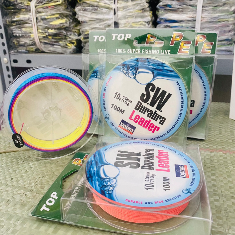 Dây câu sợi dù SW Durabra Leader đủ size từ 1-10 3 màu xám,vàng,7 màu  - DCTT gạucxmn123