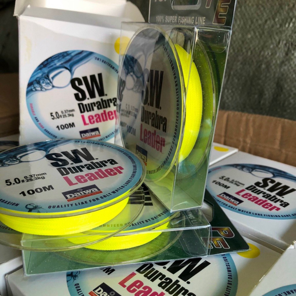 Dây câu sợi dù SW Durabra Leader đủ size từ 1-10 3 màu xám,vàng,7 màu  - DCTT gạucxmn123