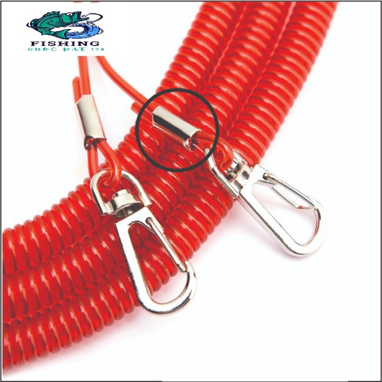 Dây bảo vệ cần câu tay, dây bảo hiểm lò xo câu cá giúp bảo vệ cần tránh rơi, tránh bị kéo đi 5m 8m 10m 15m 20m gạucxmn12