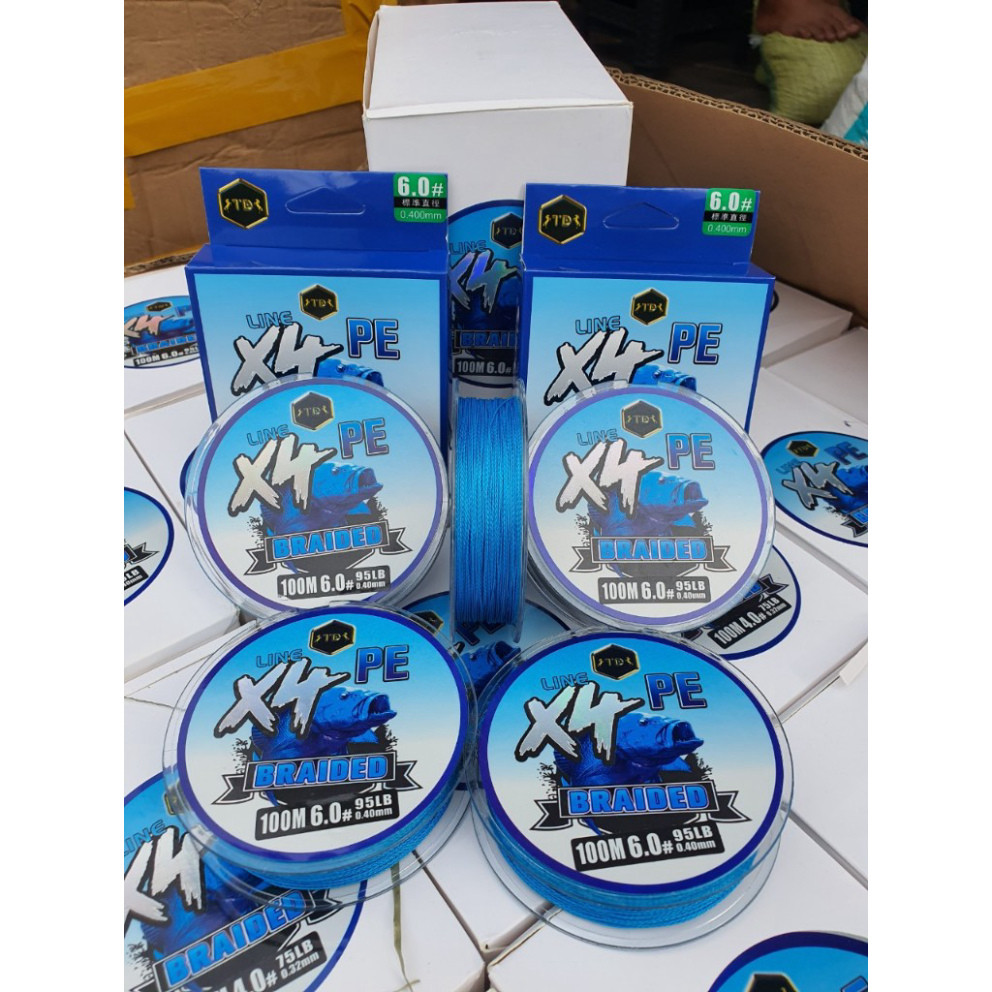Dây Câu Cá Dây Dù PE X4 BRAIDED Màu Xanh Dù Câu Tải Cá Lớn Đủ Size  - DCTT gạucxmn123