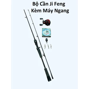 Bộ Cần Lure Ji Feng 2 Khúc Rỗng Đứng Ngang , Phôi Cacbon xoắn nổi Đầu Pu Chống Xoắn - DCTT gạucxmn123