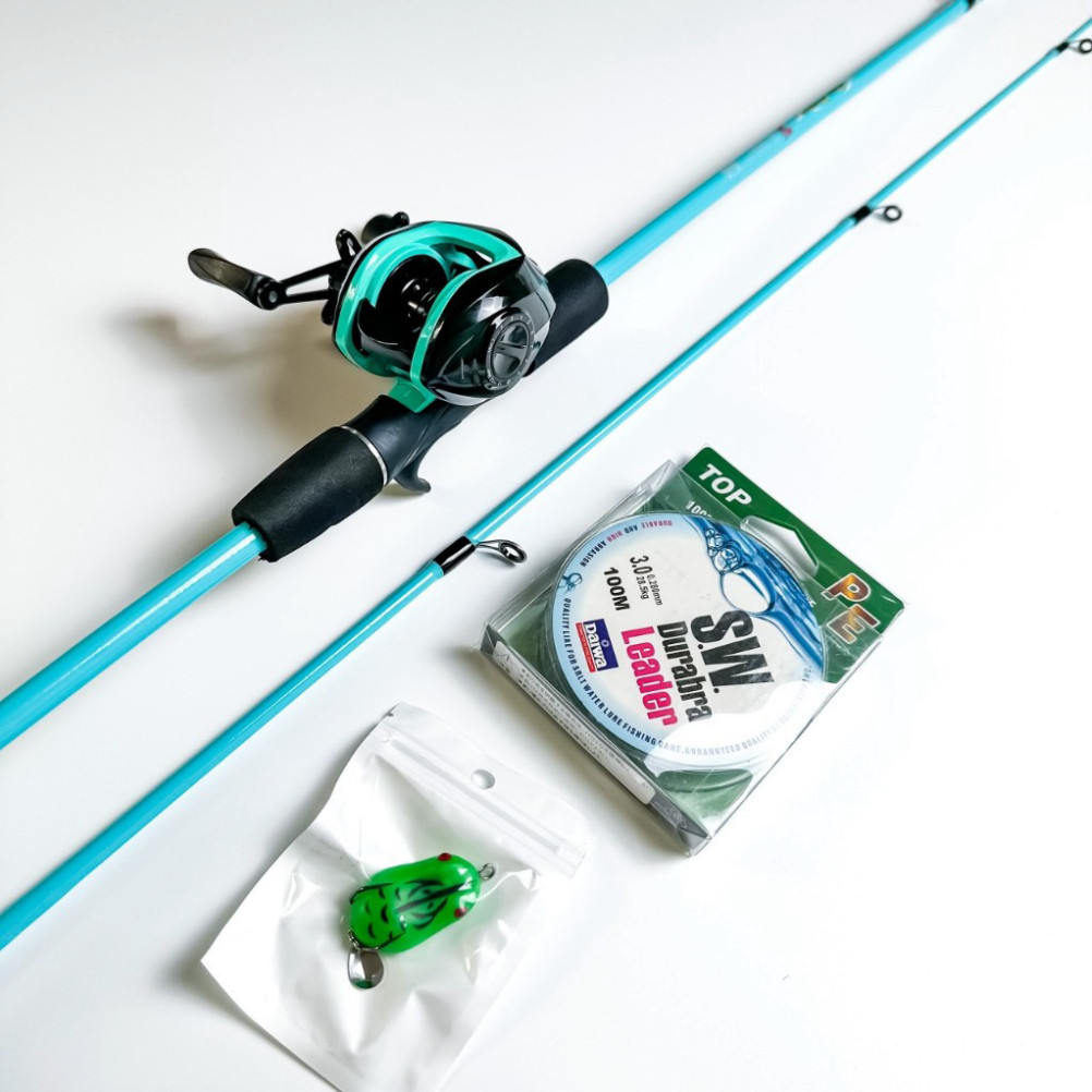 Combo Lure SaSuKe Carbon xanh ngọc Kèm Máy Ngang Kim Loại Và Quà Tặng - DCTT gạucxmn123