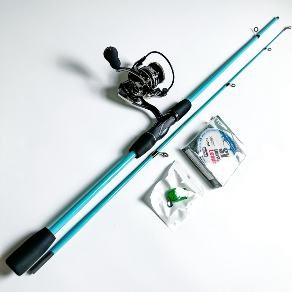 Combo Lure SaSuKe Carbon xanh ngọc Kèm Máy Ngang Kim Loại Và Quà Tặng - DCTT gạucxmn123