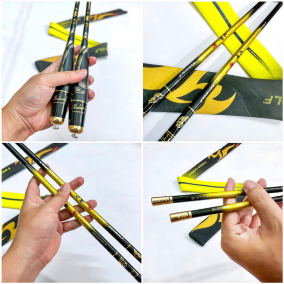 Cần câu tay Sói Vàng Độ Cứng 4H Chuyên Gẩy Rô Diếc Tạo Cảm Giác - Tặng Kèm Ngọn Phụ