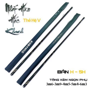 Cần Câu Đơn Đài Nhất Hào Hắc Khanh 5H , Cần Câu Tay Chuyên Câu Rô Riếc Kèm Theo Ngọn Phụ - DCTT gạucxmn123