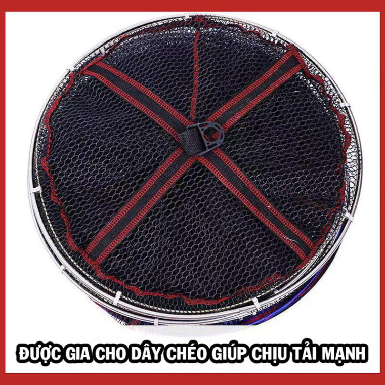 [ Tặng Gỡ Rọng Cá ] Rọng Đựng Cá Thế Hệ Mới, Khung Thép Hợp Kim Siêu Bền, Rọng Câu Đài Cao Cấp -  SOMIA_fishing aghai899