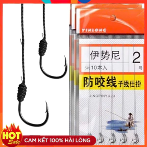 Lưỡi câu cá, thẻo câu đơn buộc sẵn đủ size tiện sử dụng khi câu cá- SOMIA_fishing aghai899
