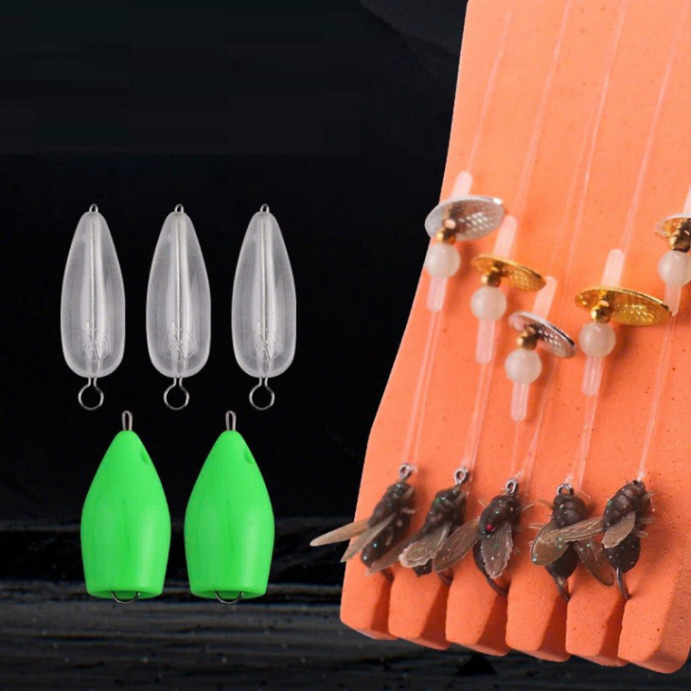 Bộ thẻo câu mương buộc sẵn ruồi, con bọ 3D  chuyên câu cá chày, rô phi, cá mương..- SOMIA_fishing aghai899