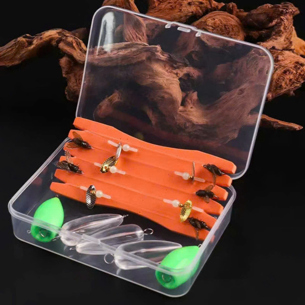 Bộ thẻo câu mương buộc sẵn ruồi, con bọ 3D  chuyên câu cá chày, rô phi, cá mương..- SOMIA_fishing aghai899