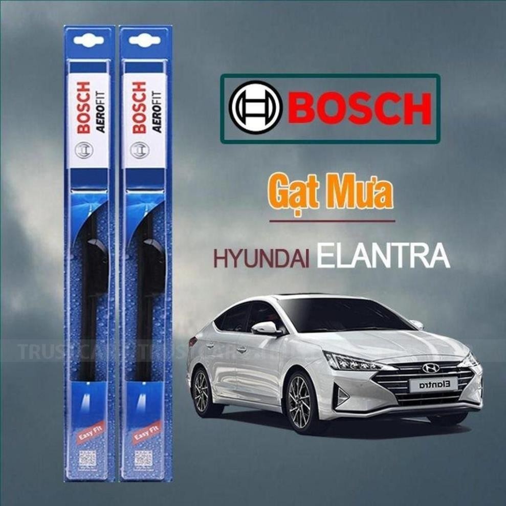 Gạt Mưa Xe Hyundai Elantra Thương Hiệu BOSCH Lưỡi Silicone - Hàng Cao Cấp Chính Hãng + .