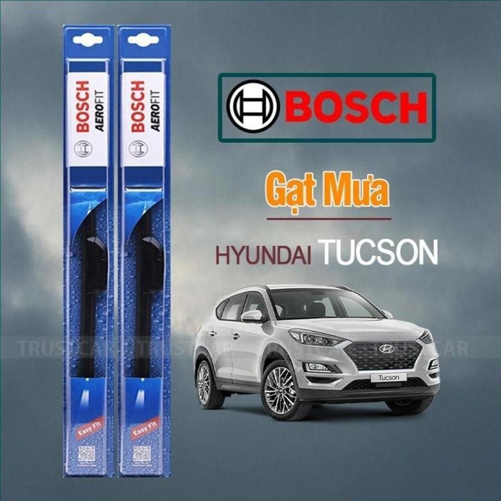 Gạt Mưa Xe Hyundai Tucson Thương Hiệu Bosch Lưỡi Silicone Cao Cấp Chính Hãng + .