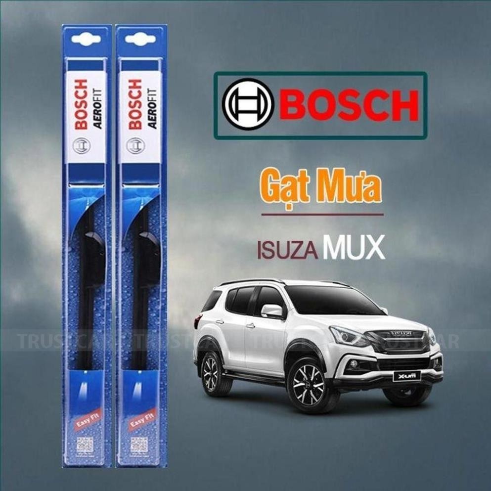 Gạt Mưa Xe Isuzu Mux Thương Hiệu BOSCH Aerofit Lưỡi Silicone Cao Cấp Chính Hãng + .