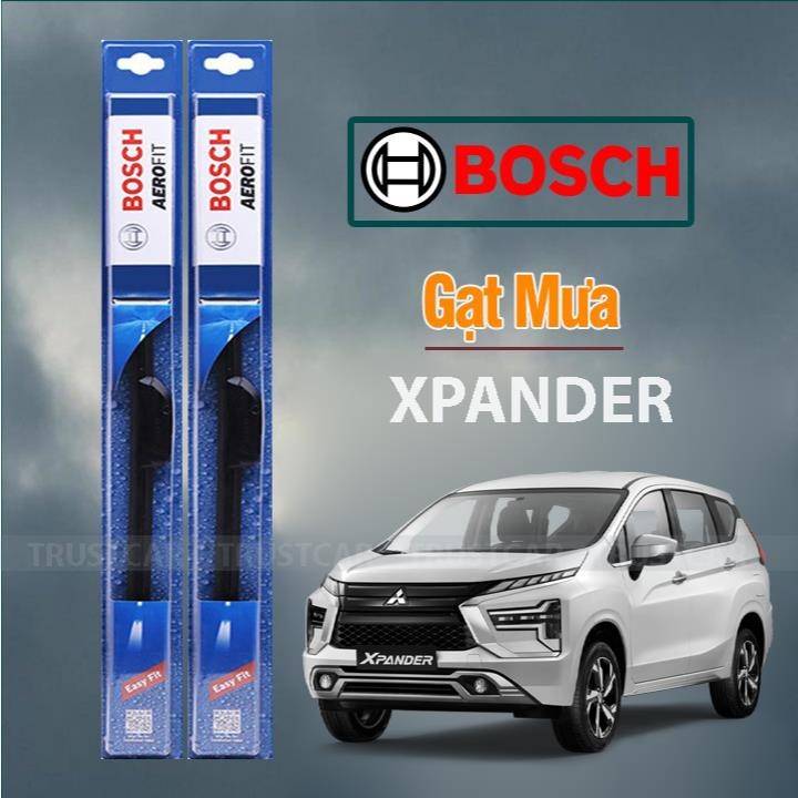 Gạt Mưa Xe Mitsubishi Xpander Thương Hiệu BOSCH Aerofit Lưỡi Silicone Cao Cấp Chính Hãng. (2016 -2023) 26,16 .