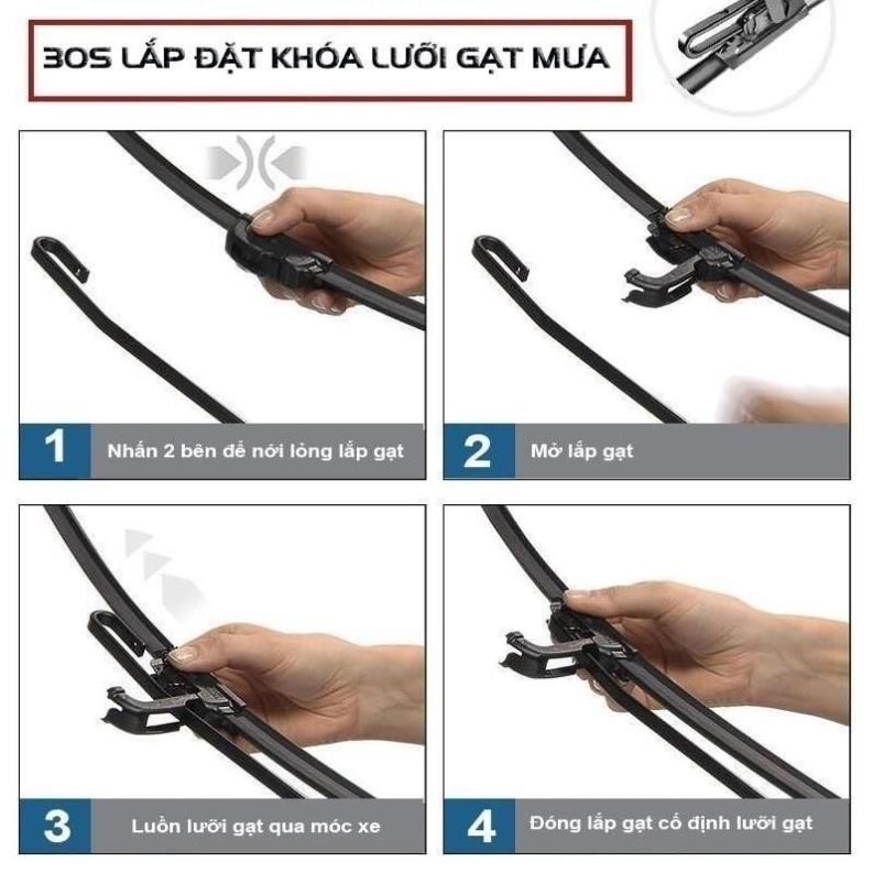 Gạt Mưa Xe Mitsubishi Xpander Thương Hiệu BOSCH Aerofit Lưỡi Silicone Cao Cấp Chính Hãng. (2016 -2023) 26,16 .
