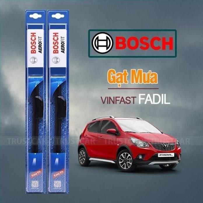 Gạt Mưa Xe Vinfast Fadil Thương Hiệu BOSCH Aerofit Lưỡi Silicone Cao Cấp Chính Hãng + .
