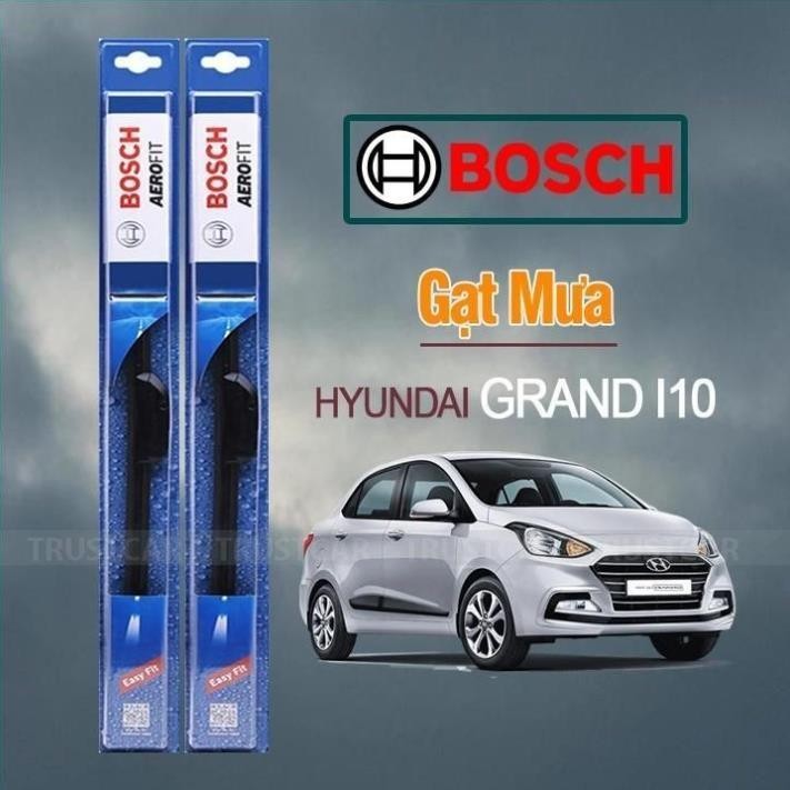 Gạt Mưa Xe Hyundai i10 Thương Hiệu Bosch - Lưỡi Silicone Cao Cấp - Hàng Chính Hãng + .