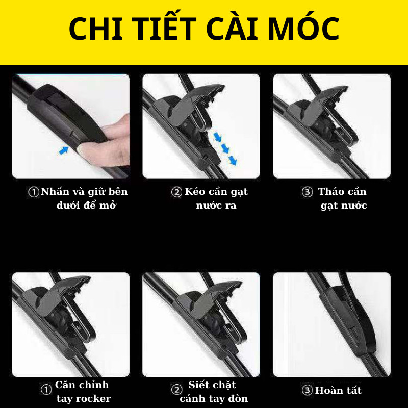 Gạt Mưa Xe Mitsubishi Attrage Thương Hiệu BOSCH Aerofit Lưỡi Silicone Cao Cấp Chính Hãng + .
