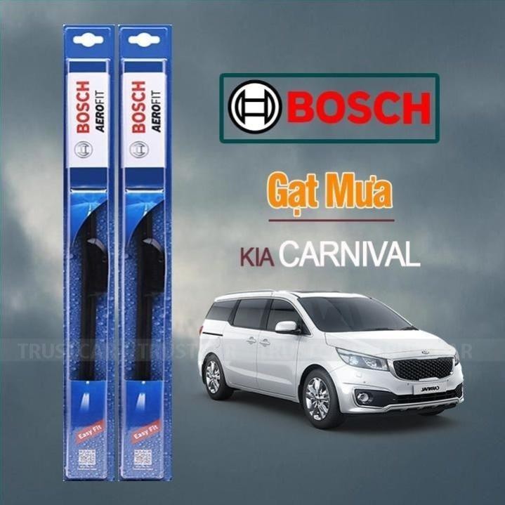 Gạt Mưa Xe Kia Carnival Thương Hiệu BOSCH Aerofit Lưỡi Silicone Cao Cấp Chính Hãng + .
