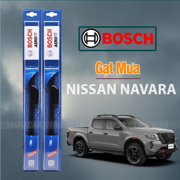 Gạt mưa xe Nissan Navara gạt mềm không xương chính hãng Bosch ( Giá 1 đôi ) size 24-18 .