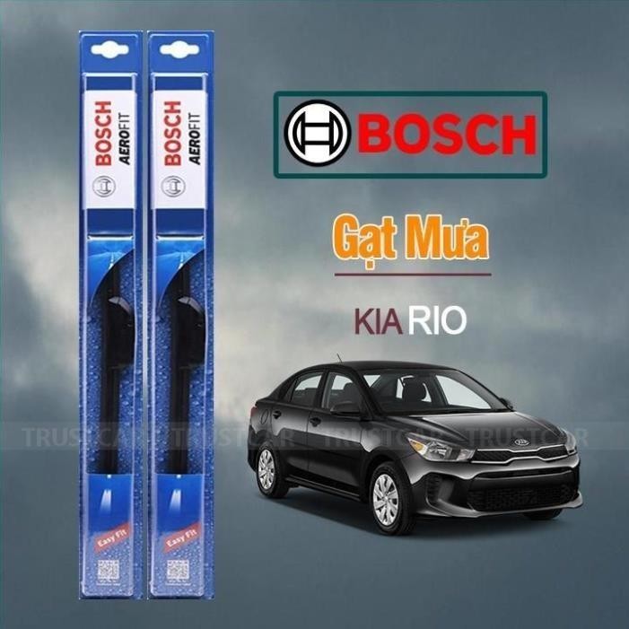 Gạt Mưa Xe Kia Rio Thương Hiệu BOSCH Aerofit Lưỡi Silicone Cao Cấp Chính Hãng + .