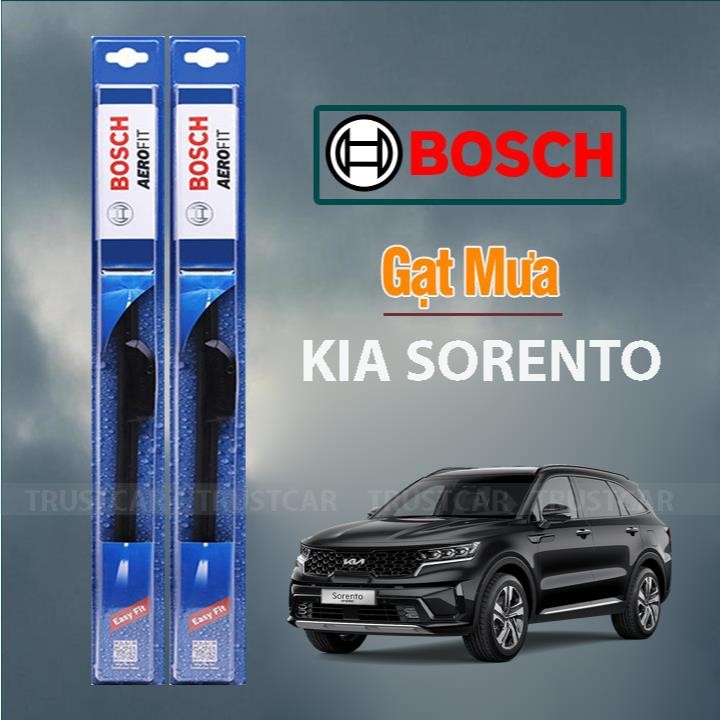 Gạt mưa xe Kia Sorento chất liệu silicon mềm không xương chính hãng Bosch ( Giá 1 đôi ) .