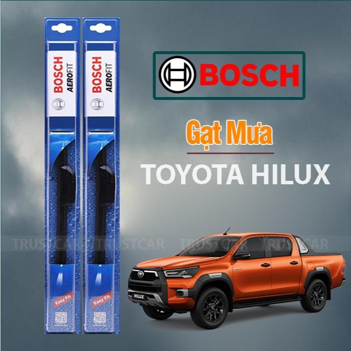 Gạt mưa xe Toyota Hilux gạt mềm không xương chính hãng Bosch ( Giá 1 đôi ) .