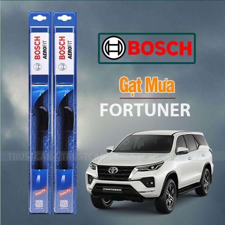 Gạt mưa trước xe Toyota Fortuner đời 2005- 2025 gạt mềm không xương chính hãng Bosch ( Giá 1 đôi ) .