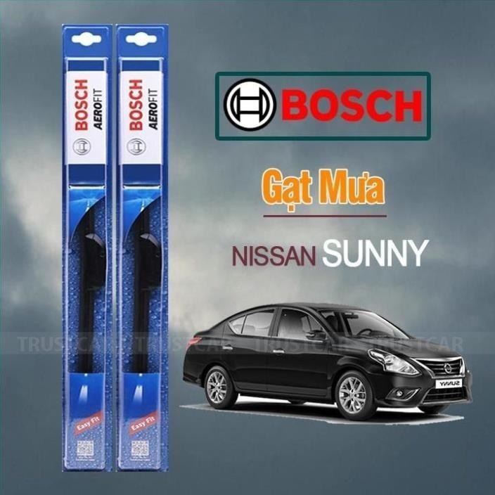 Gạt Mưa Xe Nissan Sunny Thương Hiệu BOSCH Aerofit Lưỡi Silicone Cao Cấp Chính Hãng + .