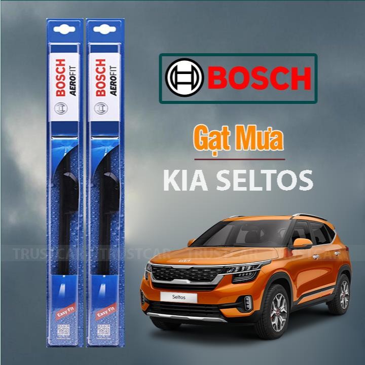 Gạt Mưa Xe Kia Seltos 2020 2021 2022 2023 Thương Hiệu BOSCH Aerofit Lưỡi Silicone Cao Cấp Chính hãng ( giá 1 đôi) .