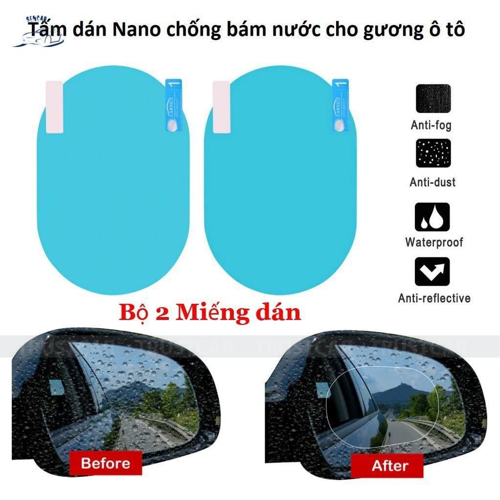 Miếng dán chống bám nước cho gương kính ô tô xe hơi . .