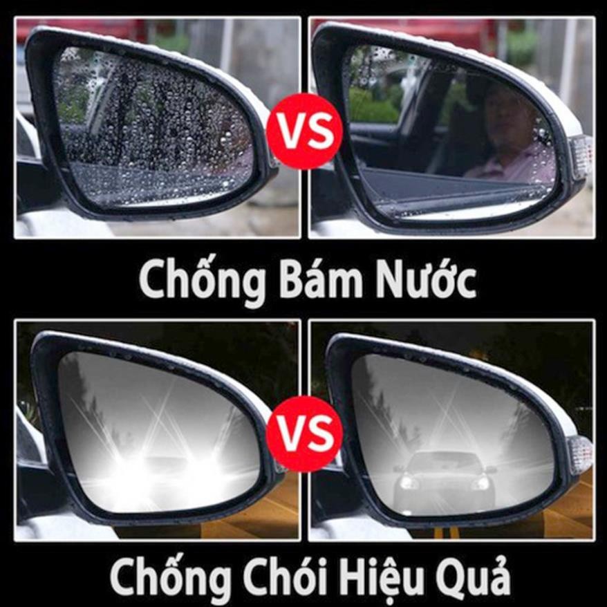 Miếng dán chống bám nước cho gương kính ô tô xe hơi . .