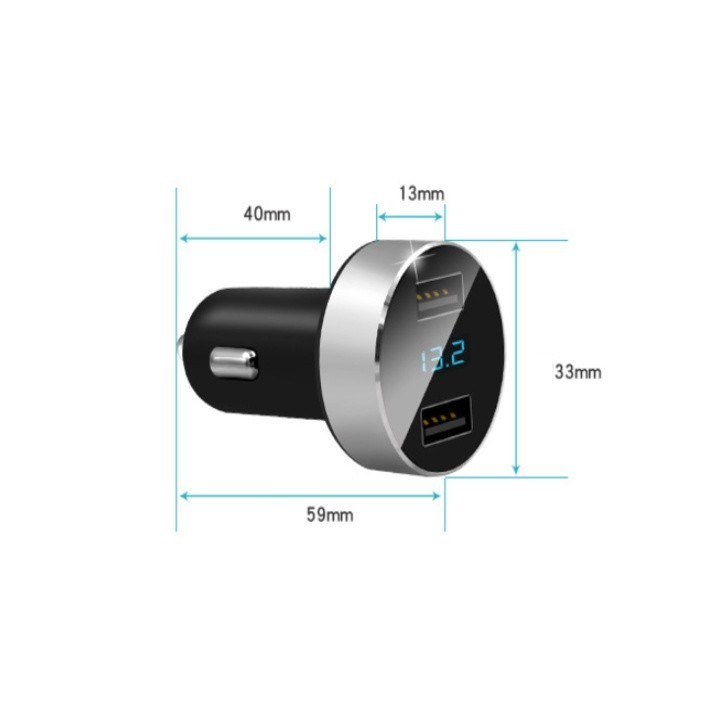 Tẩu sạc ô tô Hyundai HY-36 - Sạc nhanh Quick 3.0, 3.1A, 5V, 120W - Chất liệu: Nhôm + nhựa PVC chống cháy