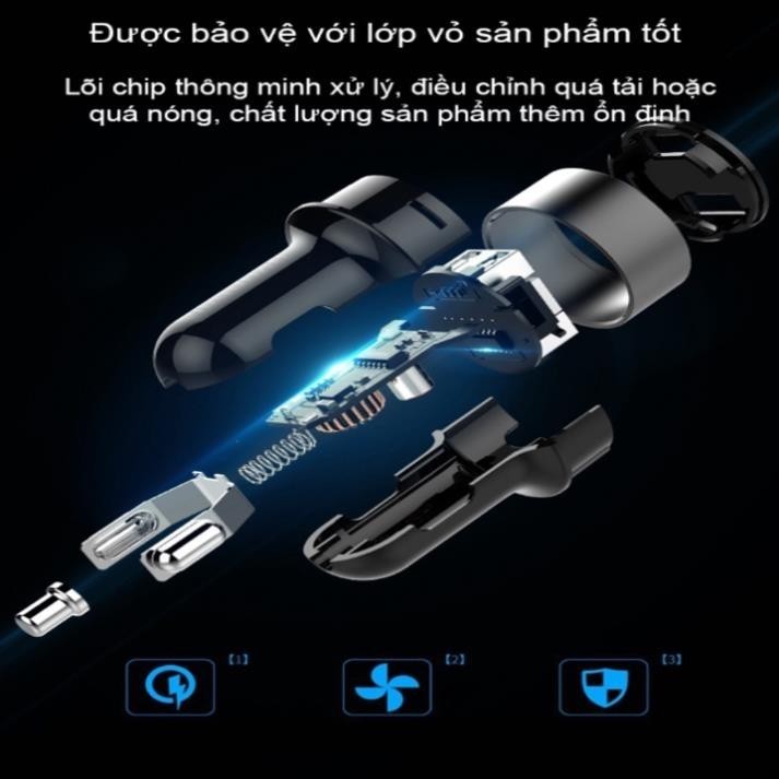 Tẩu sạc ô tô Hyundai HY-36 - Sạc nhanh Quick 3.0, 3.1A, 5V, 120W - Chất liệu: Nhôm + nhựa PVC chống cháy