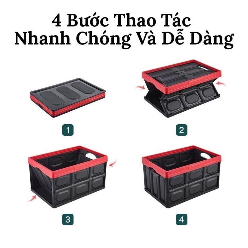 Thùng chứa đựng đồ đa năng có thể gấp gọn tiện dụng để cốp ô tô xe hơi dung tích 40L và 55L
