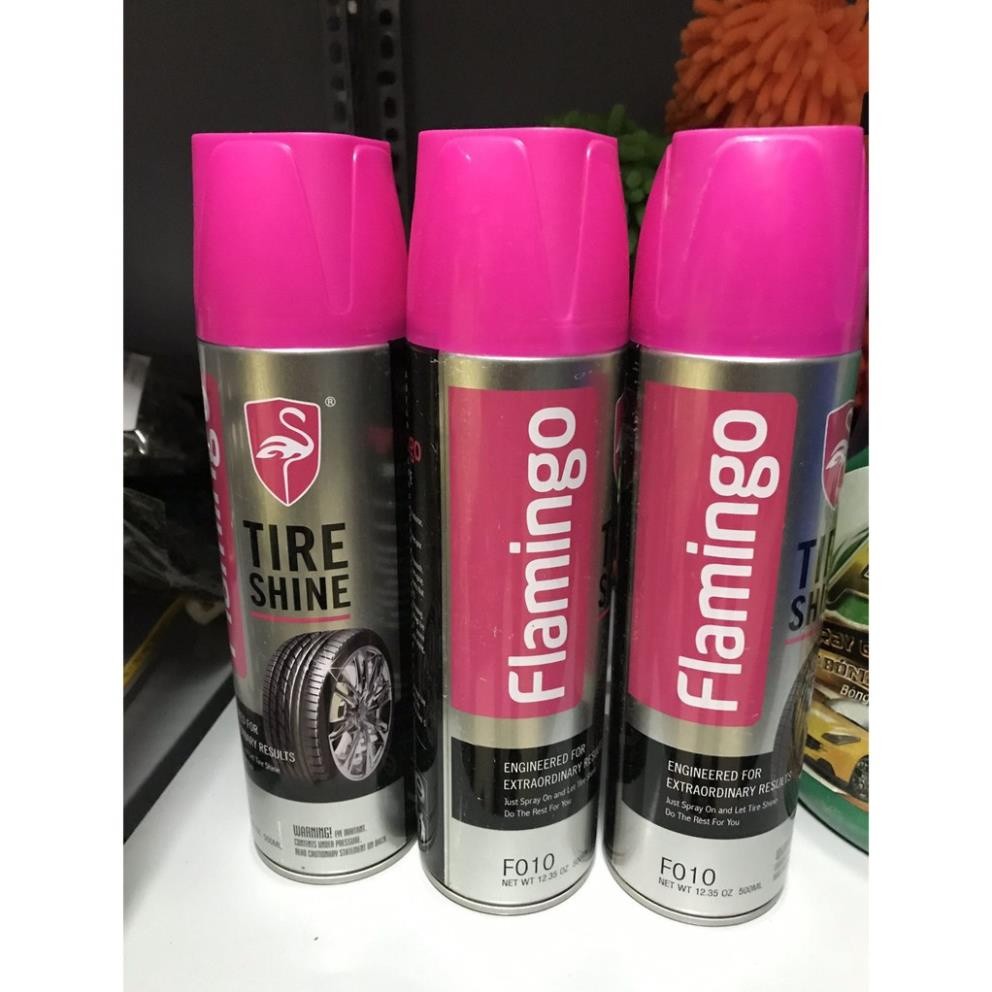 Bình xịt phục hồi và làm sáng bóng lốp xe chính hãng Flamingo