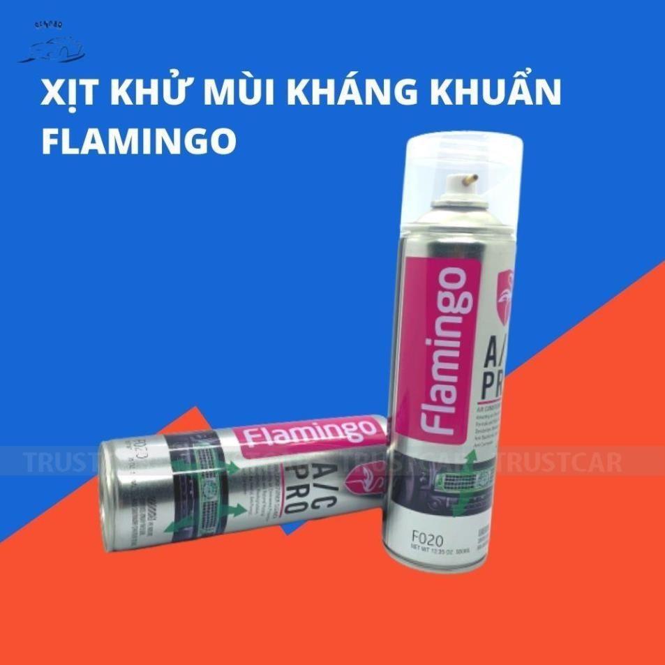 Bình Xịt Vệ Sinh Điều Hòa/Giàn Lạnh Flamingo Dành Cho Ô Tô Dung Tích 500ml + .