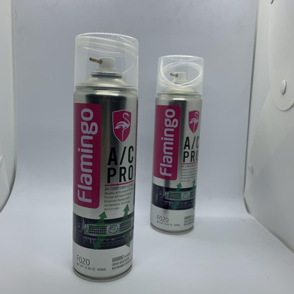 Bình Xịt Vệ Sinh Điều Hòa/Giàn Lạnh Flamingo Dành Cho Ô Tô Dung Tích 500ml + .