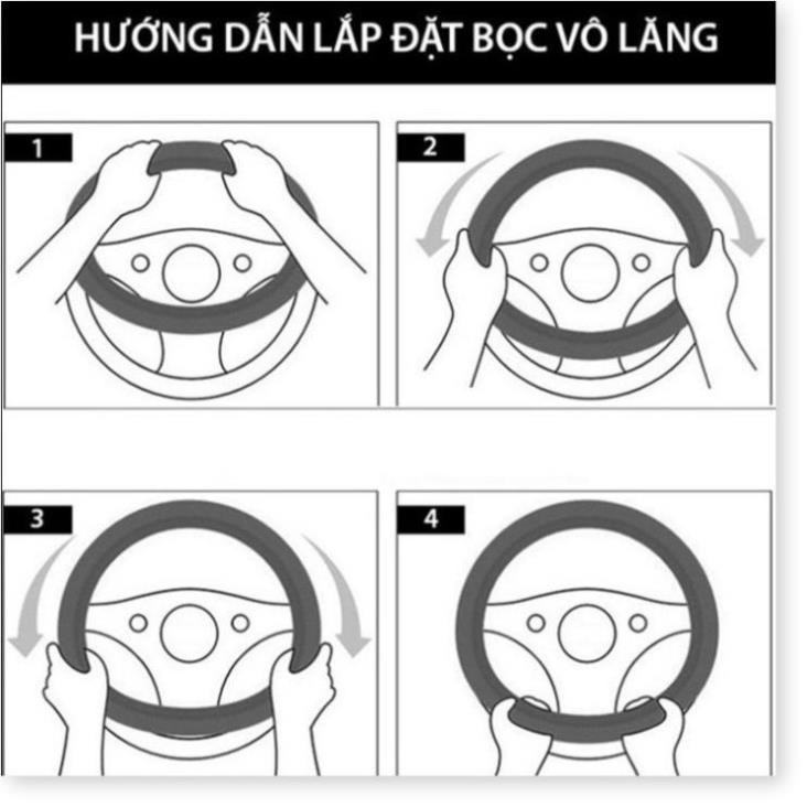 Bọc Vô Lăng Ô Tô Cao Cấp Da Thật Đục Lỗ 100% - Bảo Hành 2 năm . .